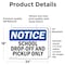 Signmission School Drop-Off And Pickup Only, 24 in W x Rectangle, Vinyl Decal OS-2PACK-NS-D-1824-L-18252 - alternate 6